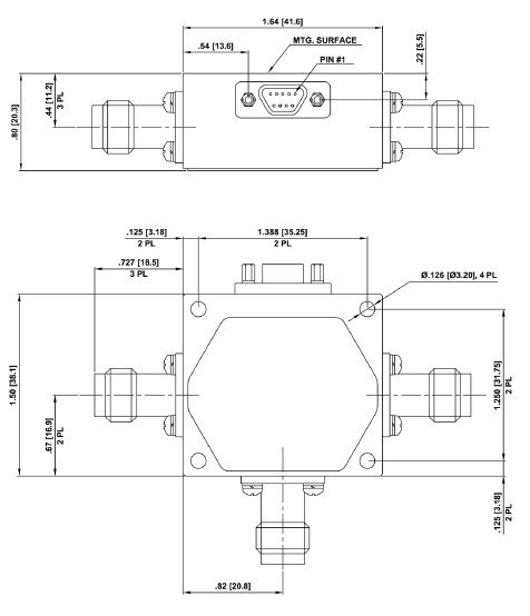 Dimensions and Weight for Packaged Configuration, Model HPS-9257