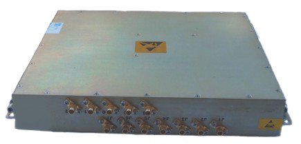 Multi channel, blind mating RF front end with L to S bands for airborne application