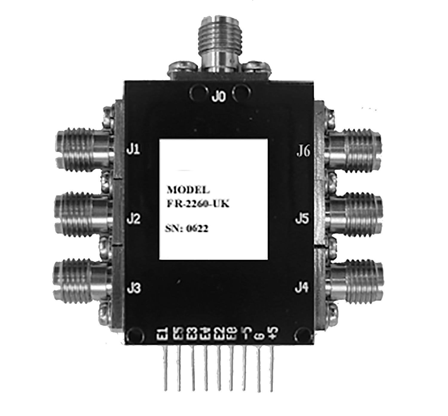 Hermetically Sealed Low Profile SP6T Switch Model FR-2260-UK